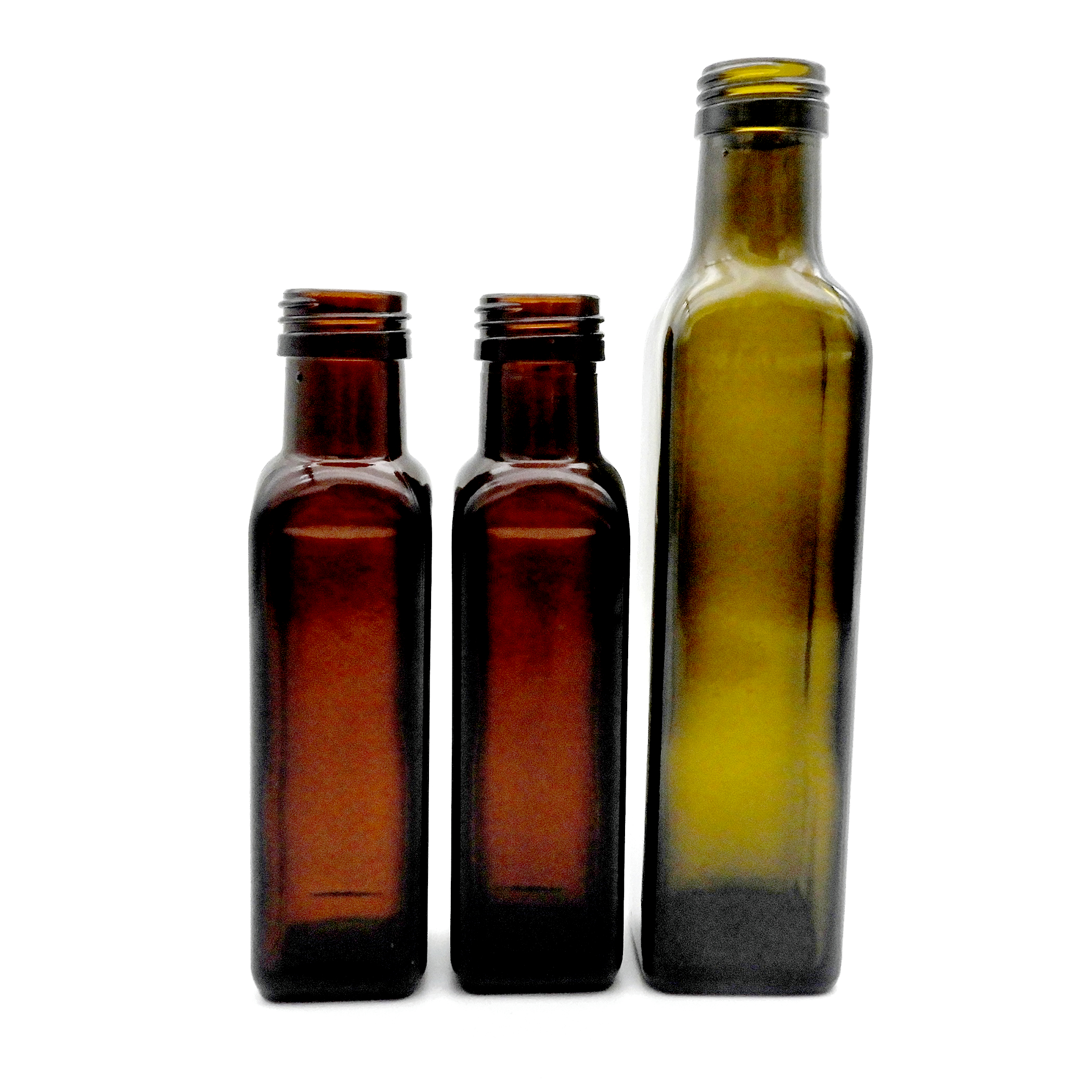 100 ml vierkantige olyfolie bottel (4)