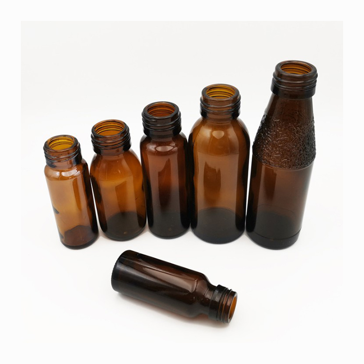 Bernsteinfarbene Medizinglasflasche für Energy Drink (10)