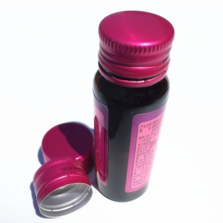 Runde Form bernsteinfarbene Sirupglasflascheneinzeln (2)