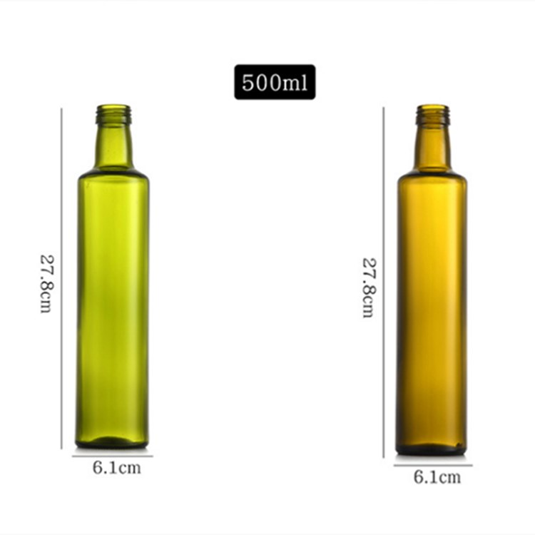 Round Shape Empty Glass Bottle 250ml for Olive Oilsinlge (3)